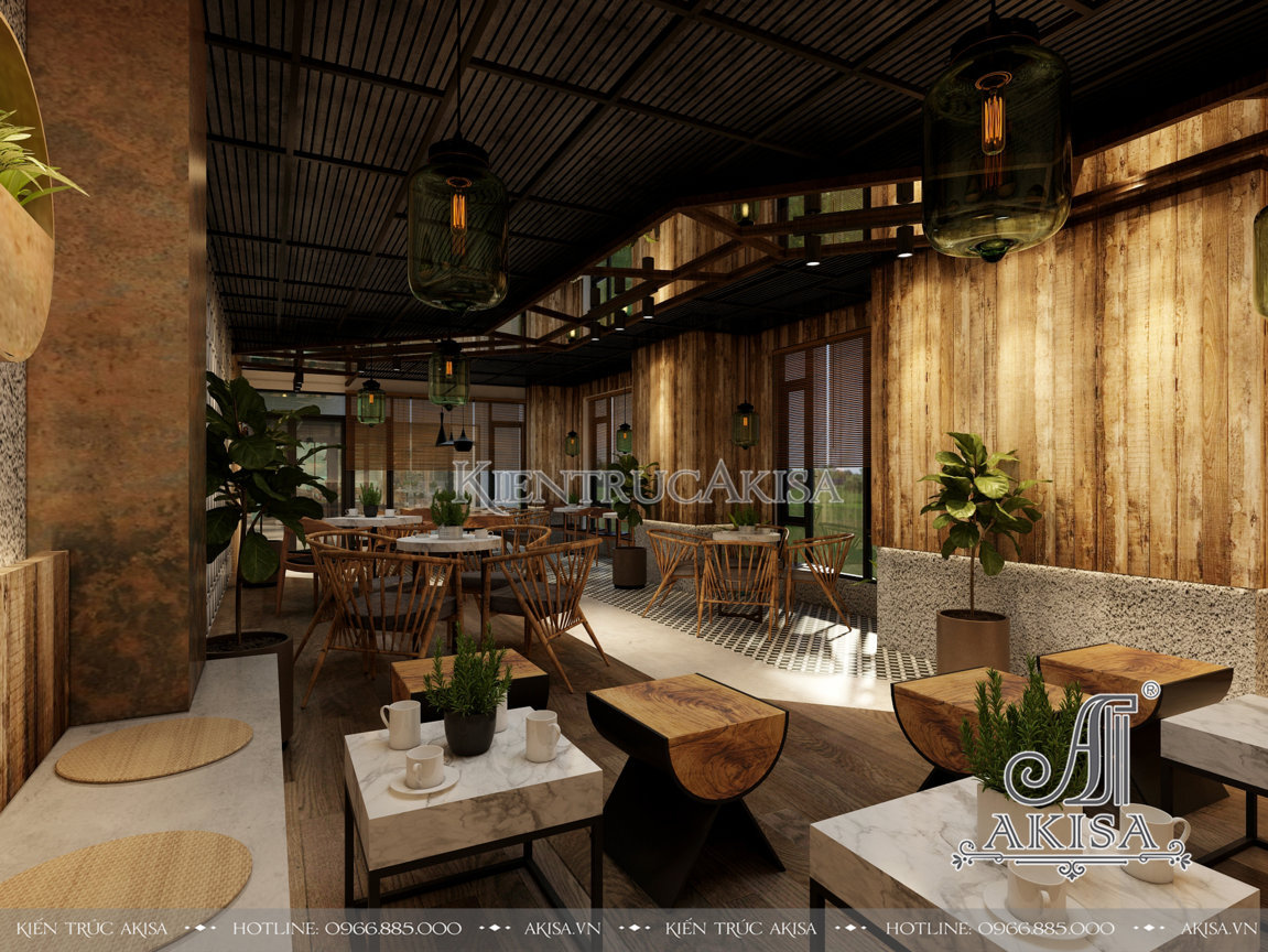 Thiết kế nội thất quán cafe phong cách hiện đại (CĐT: ông Bắc - Vĩnh Yên) NT31180
