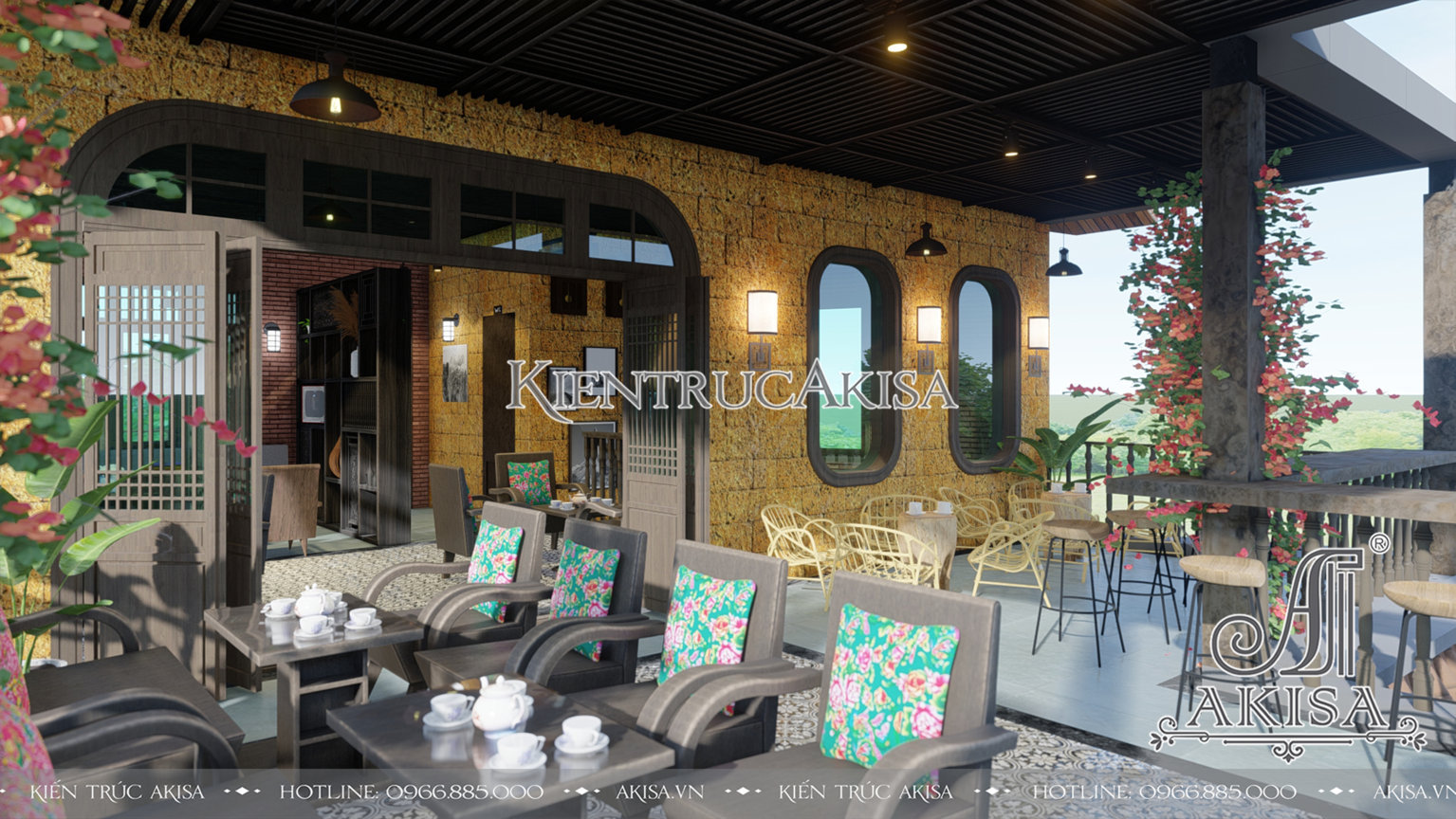 Mẫu nội thất quán cafe phong cách vintage (CĐT: ông Bảo - Đắk Lắk) NT21738