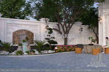 Thiết kế sân vườn biệt thự đẹp tại Hà Nội (CĐT: ông Tường) SV22766