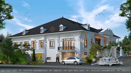 Biệt thự vườn tân cổ điển châu Âu 2 tầng (CĐT: ông Công - Hà Nội) BT22777