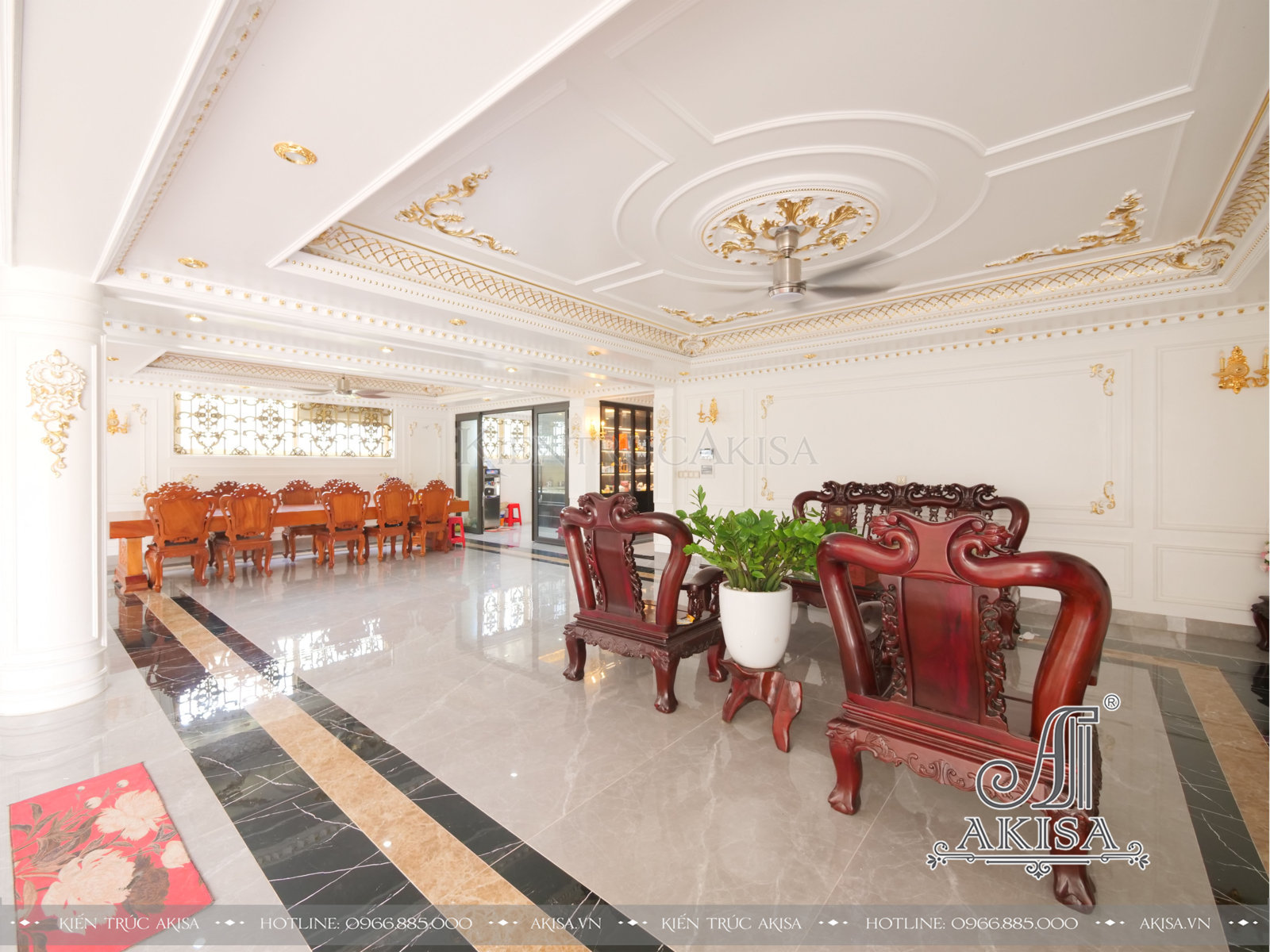 Hình ảnh hoàn thiện nội thất biệt thự 1 tầng tại Ninh Bình (CĐT: ông Điền) TC12411-HTNT