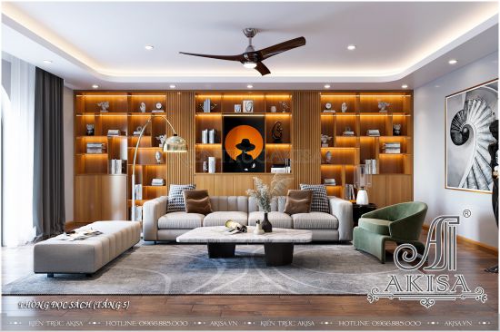 Mẫu nội thất nhà phố tân cổ điển kết hợp hiện đại (CĐT: ông Giang - Bắc Giang) NT52740