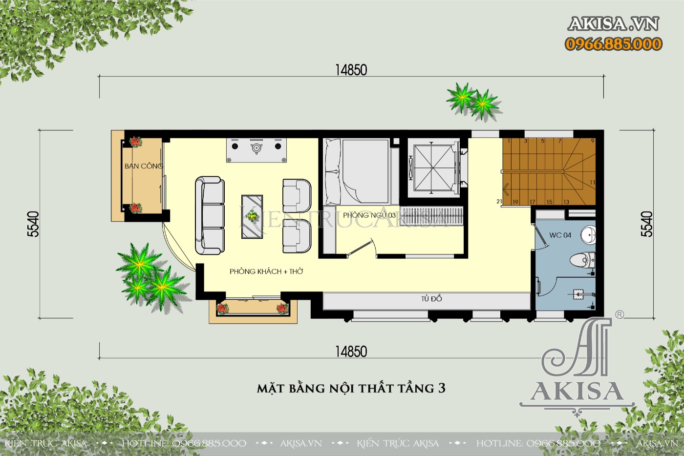 Mẫu nhà lô góc 2 mặt tiền kết hợp kinh doanh (CĐT: bà Năm - Nam Định) NVP51788