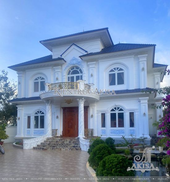 Hình ảnh hoàn thiện biệt thự 2 tầng tân cổ điển tại Lâm Đồng (CĐT: bà Luận) TC22457-HT