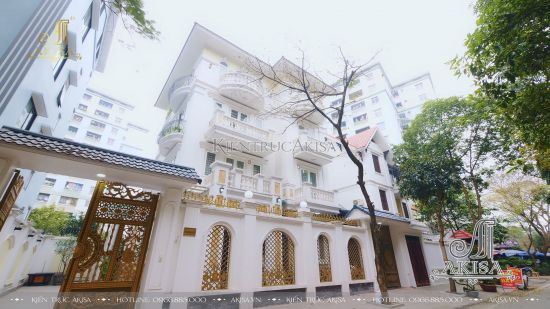 Hình ảnh hoàn thiện kiến trúc biệt thự 4 tầng tại Hà Nội (CĐT: ông Hậu) HT42022-KT