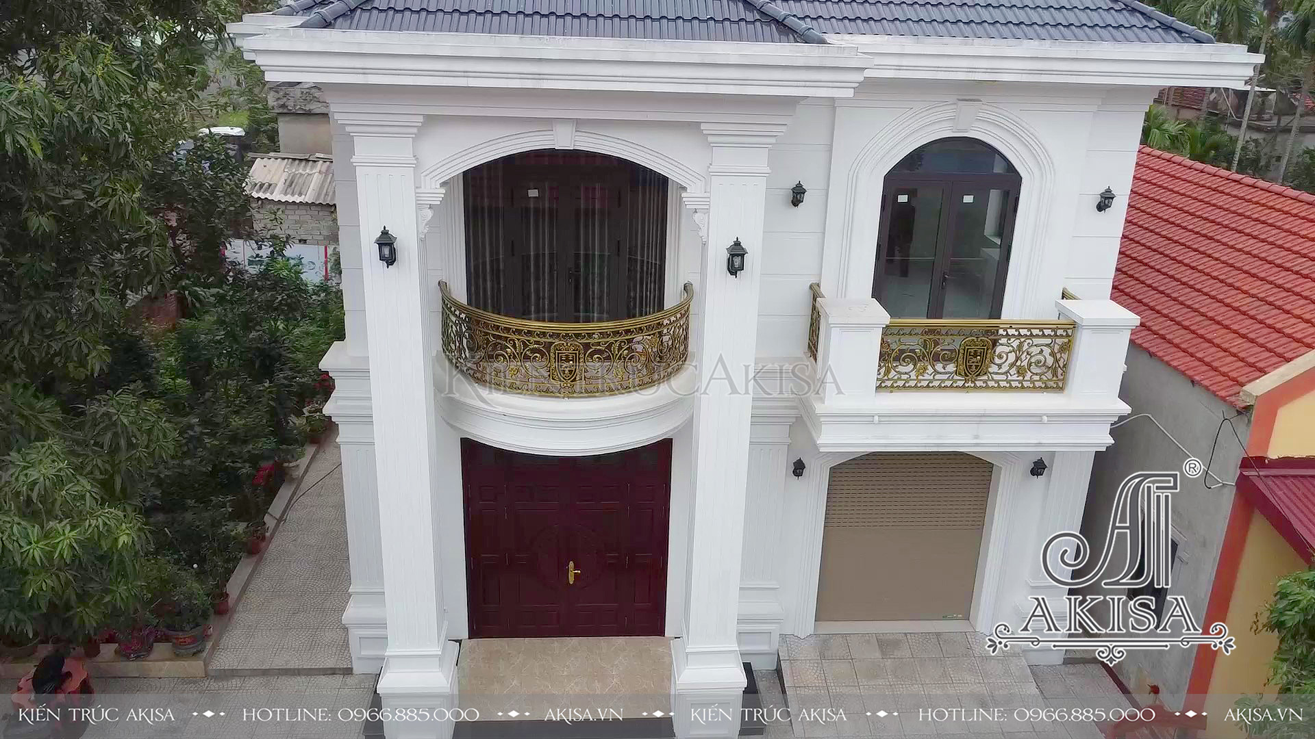 Hình ảnh hoàn thiện kiến trúc biệt thự 2 tầng tại Hưng Yên (CĐT: Bà Bích) HT22388-KT