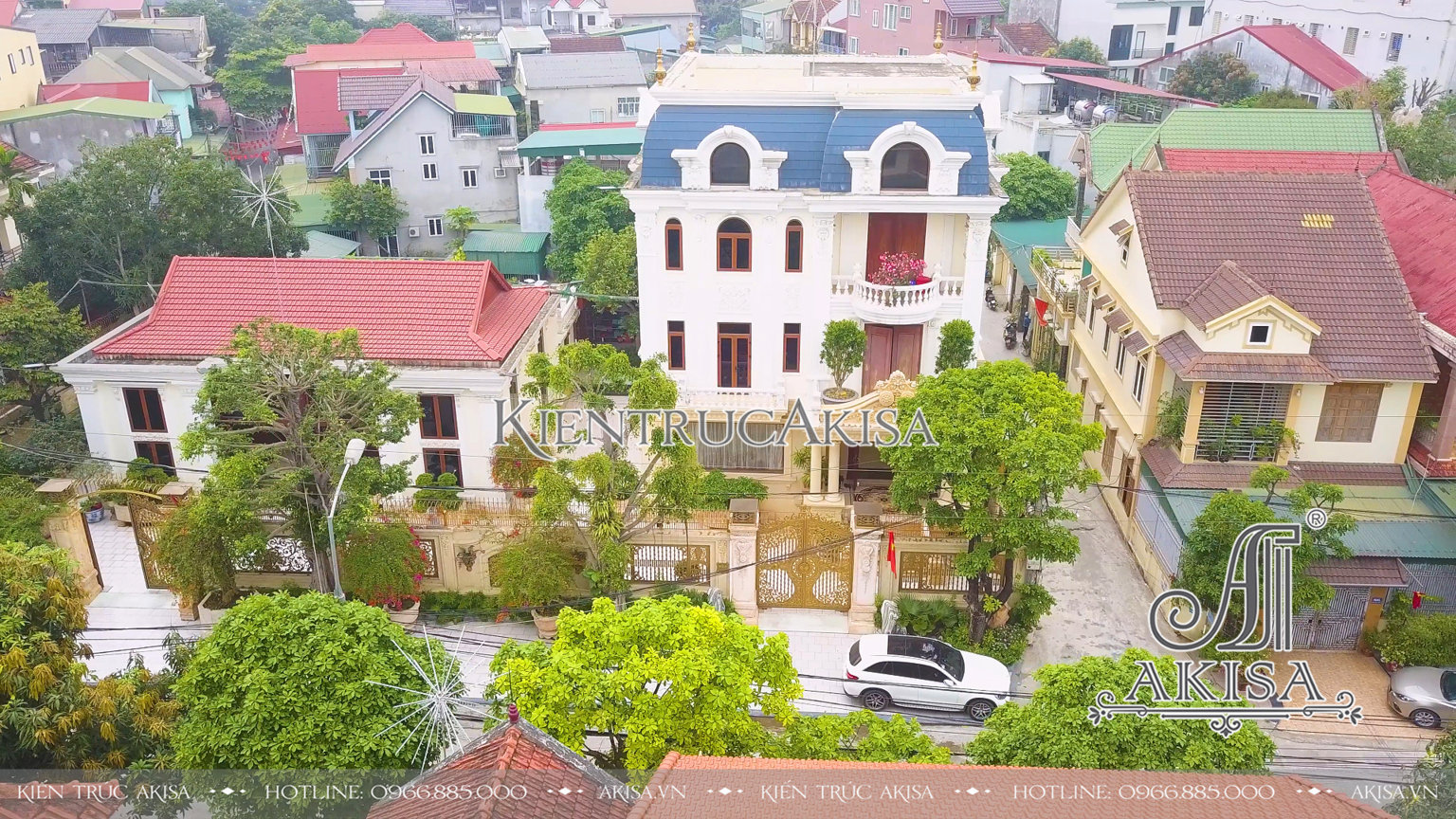 Hình ảnh hoàn thiện kiến trúc biệt thự tân cổ điển Pháp tại Nghệ An (CĐT: ông Sơn) HT32063-KT