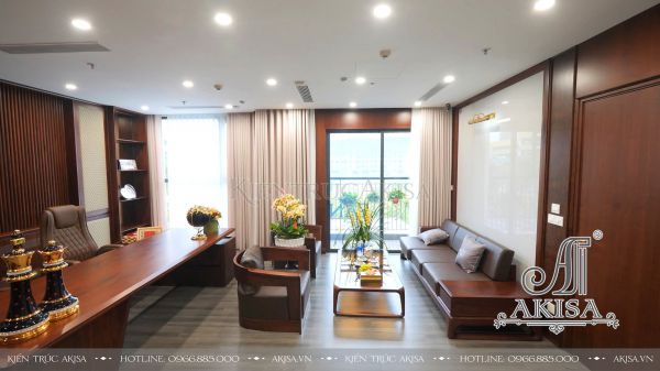 Bàn giao Căn hộ hiện đại Gỗ óc chó tại Vinhomes Ocean Park (CĐT: Bà Thanh) TC21198-BG
