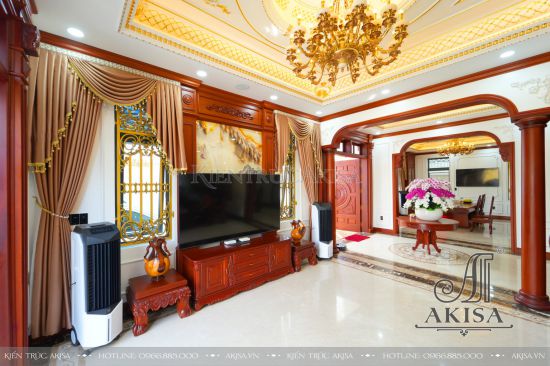 Hoàn thiện nội thất Biệt thự 2 tầng tân cổ điển tại Đồng Nai (CĐT: Ông Vững) HT22434-NT