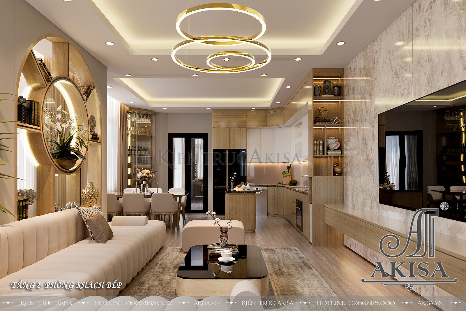 Thiết kế nội thất nhà đẹp 2 tầng với phong cách hiện đại - KataHome
