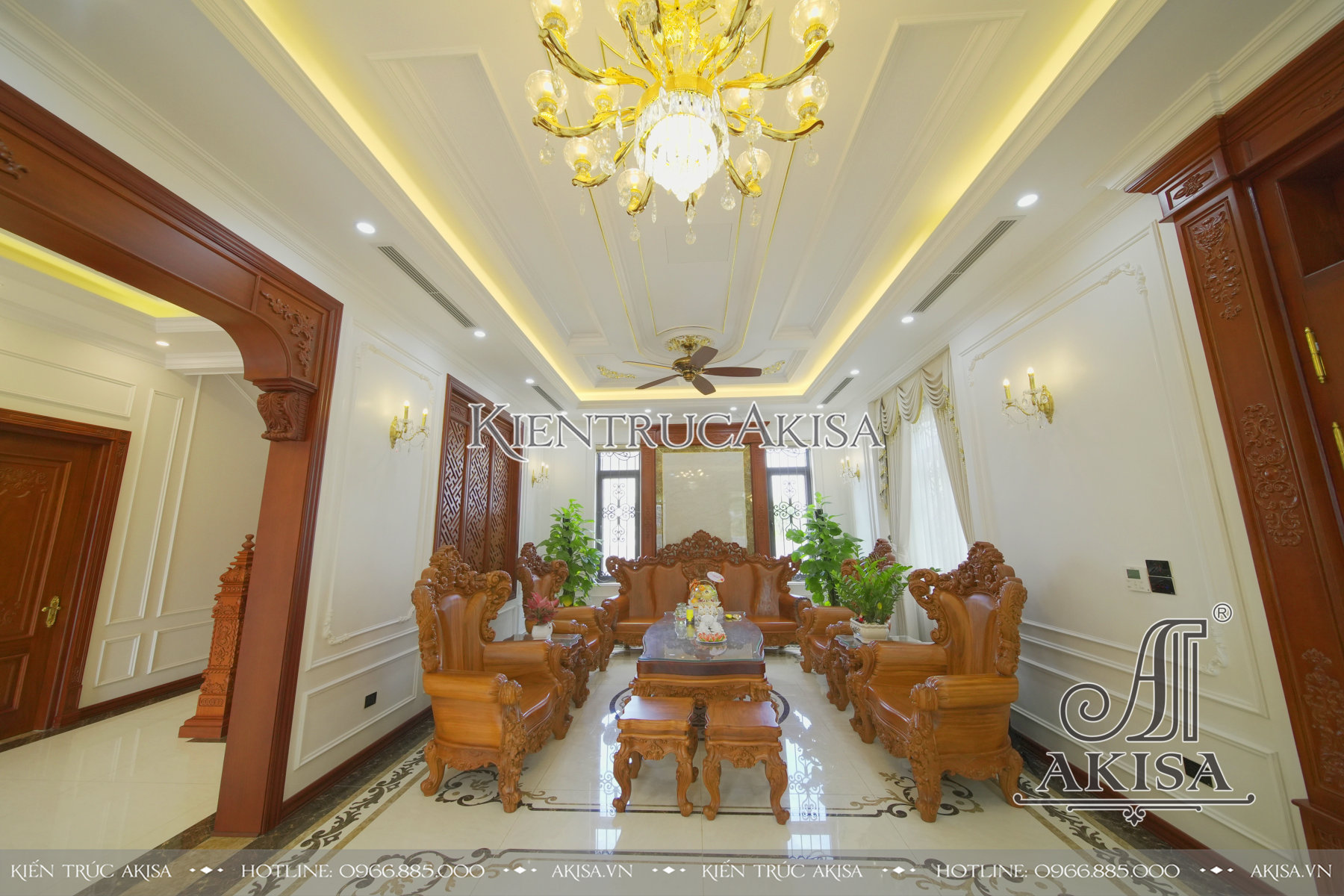 Hình ảnh hoàn thiện nội thất biệt thự 2 tầng tại Bắc Giang (CĐT: ông Hồng) HT22628-NT