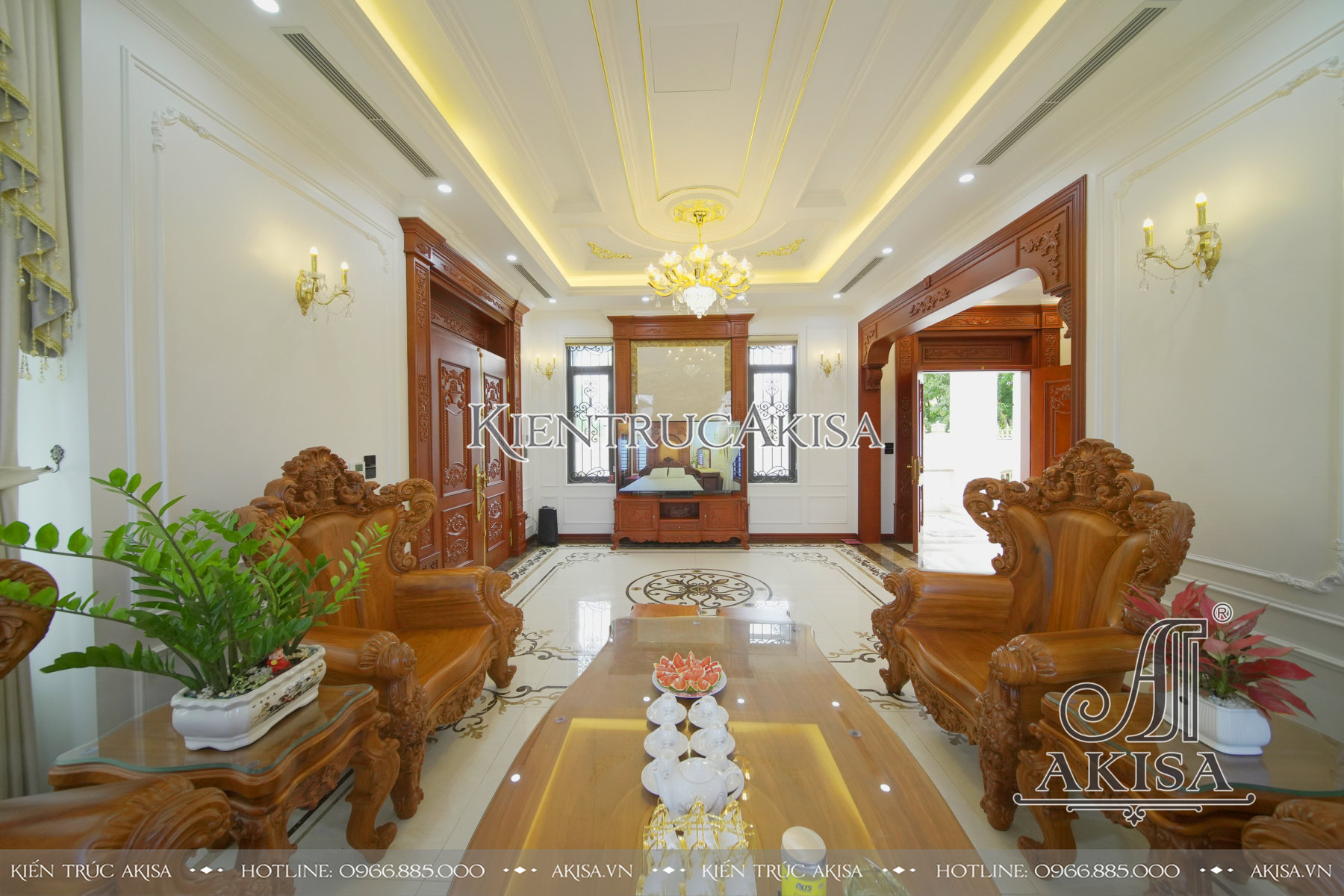 Hình ảnh hoàn thiện nội thất biệt thự 2 tầng tại Bắc Giang (CĐT: ông Hồng) HT22628-NT