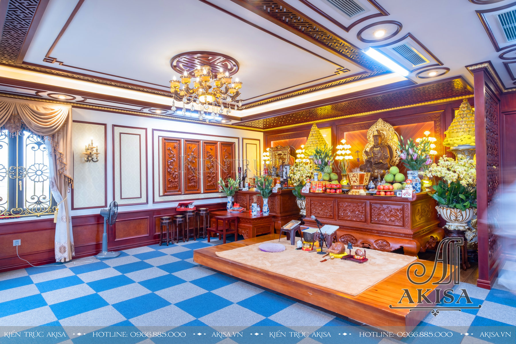 Hoàn thiện nội thất Biệt thự 5 tầng tân cổ điển tại Bắc Ninh (CĐT: Bà Phúc) HT52601-NT