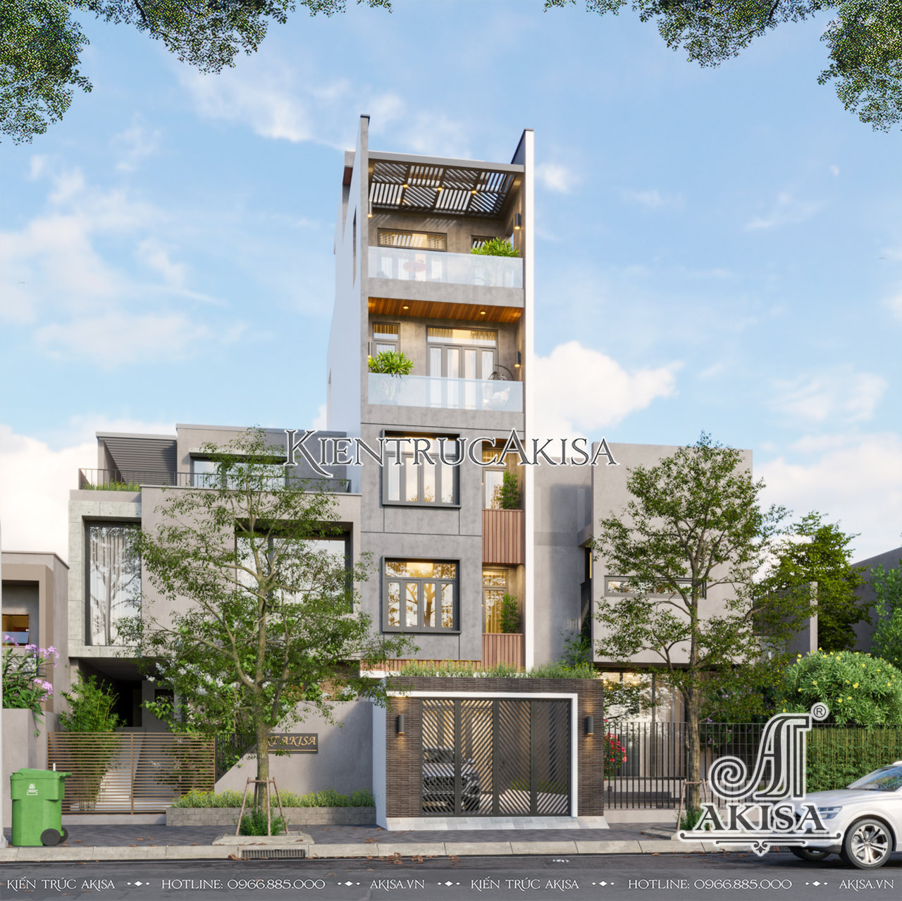 Thiết kế nhà mặt phố 5 tầng kết hợp kinh doanh (CĐT: bà Thúy - Quảng Ninh) NVP51872