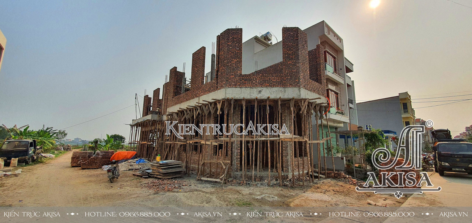 Hình ảnh thi công nhà phố kết hợp văn phòng 4 tầng tại Bắc Ninh (CĐT: ông Thạ) TC41823-KT