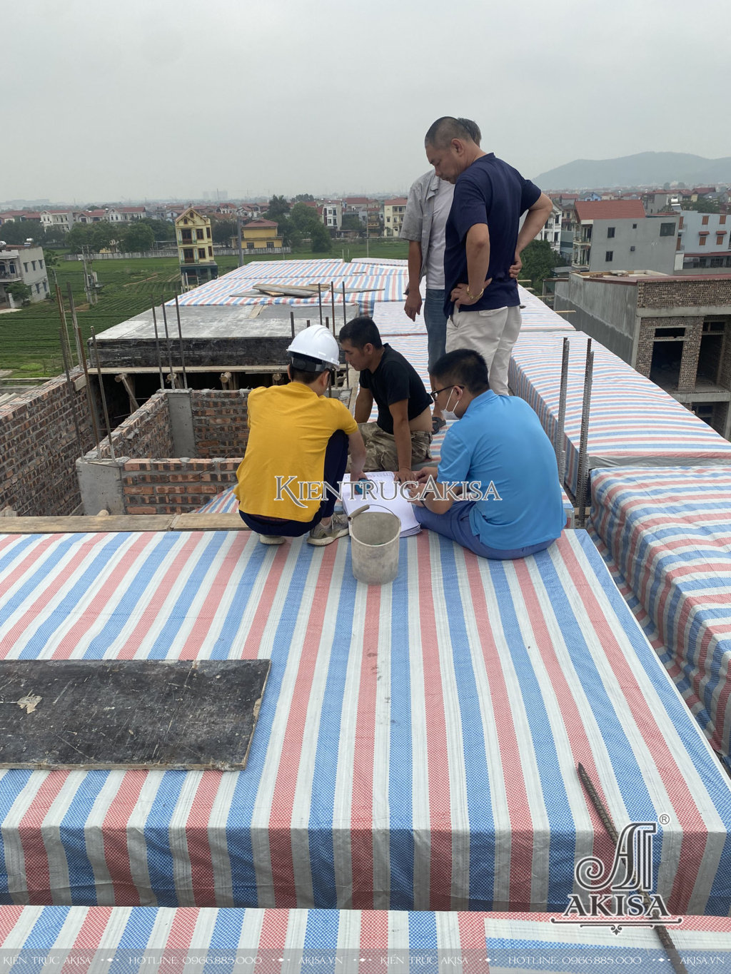 Hình ảnh thi công nhà phố kết hợp văn phòng 4 tầng tại Bắc Ninh (CĐT: ông Thạ) TC41823-KT