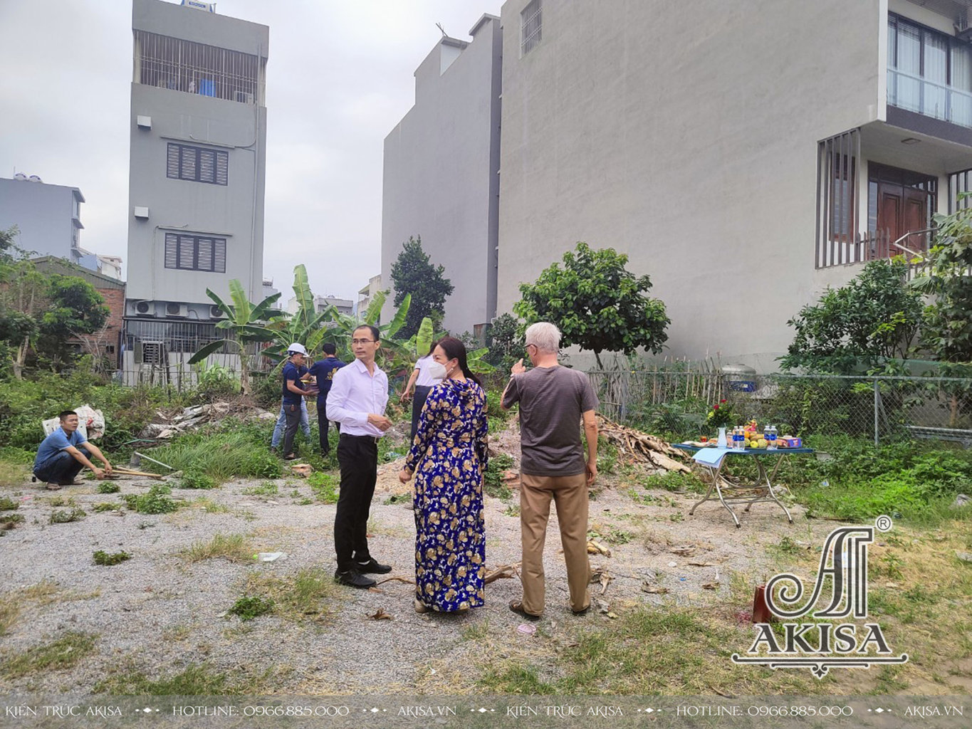 Lễ động thổ xây dưng nhà phố 5 tầng tại Quảng Ninh (CĐT: bà Thúy) TC51872-KC