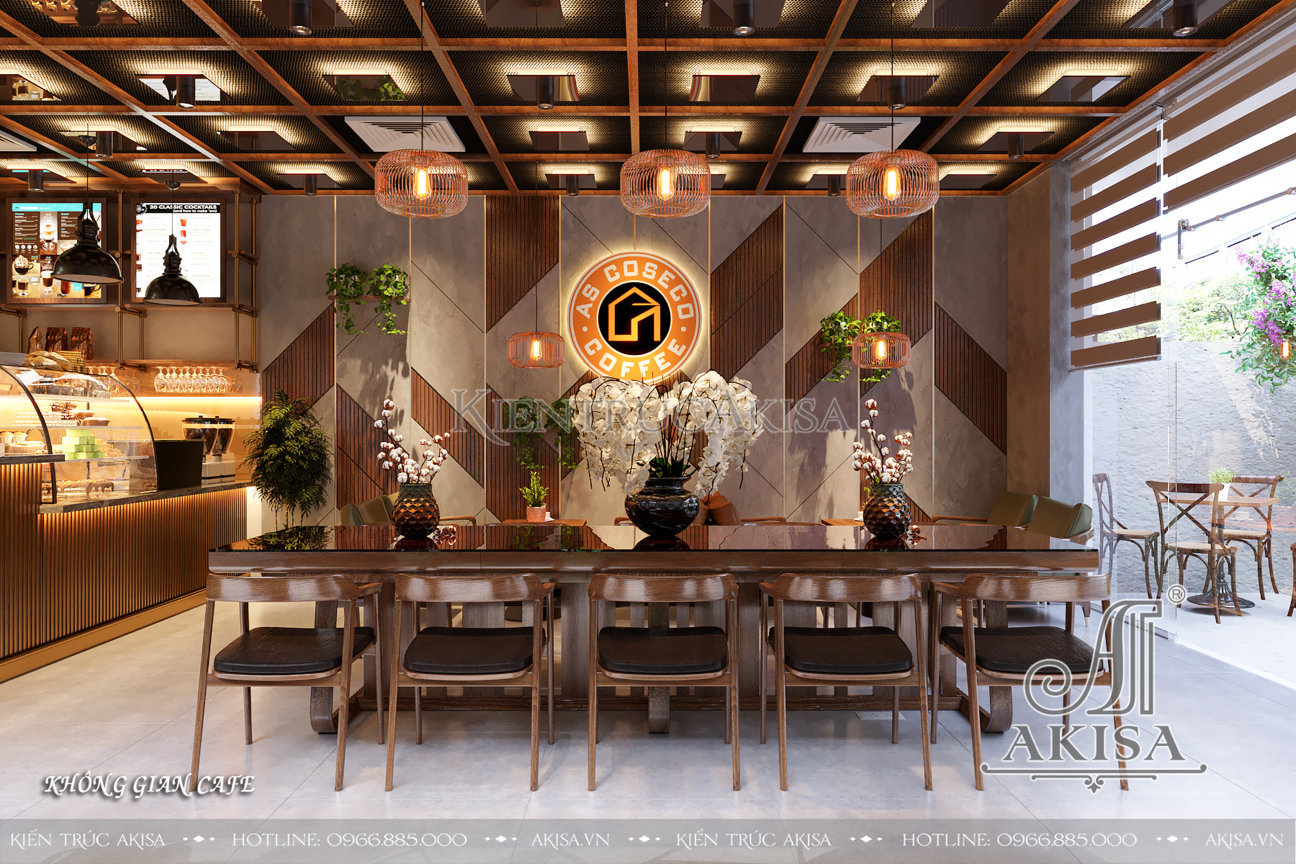 Thiết kế nội thất quán cafe sân vườn phong cách hiện đại (CĐT: bà Thanh - TP. Hồ Chí Minh) NT11860