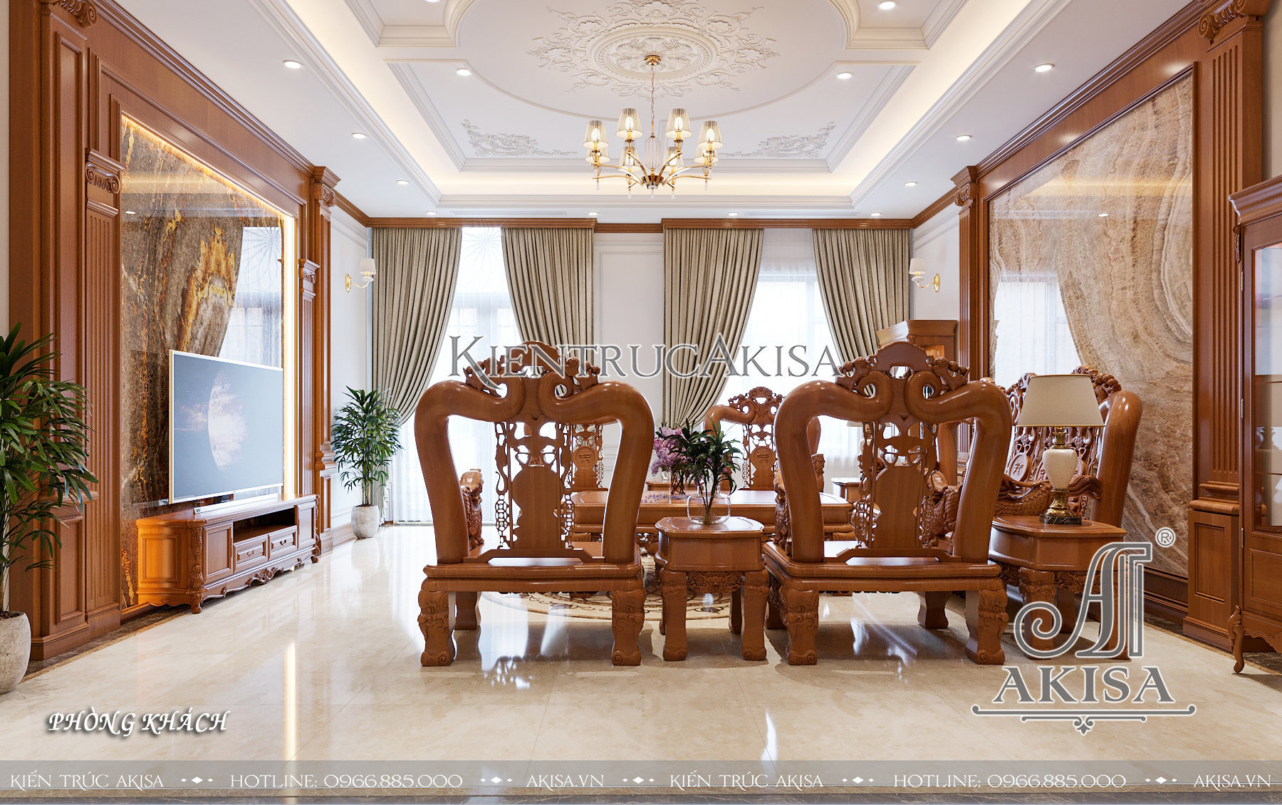 Thiết kế nội thất biệt thự nhà vườn đẹp (CĐT: ông Huyên - Ninh Bình) NT12871