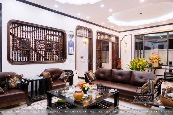 Hoàn thiện kiến trúc - nội thất biệt thự 3 tầng tại Hà Nội (CĐT: ông Khánh) HT32707