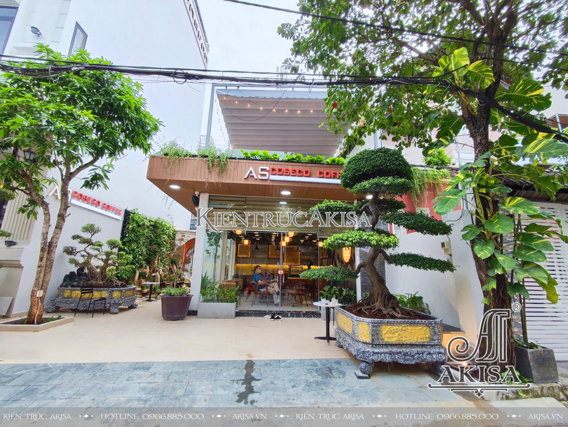 Thi công trọn gói quán cafe sân vườn hiện đại 1 tầng (CĐT: bà Thanh - TP Hồ Chí Minh) TC11860-KT