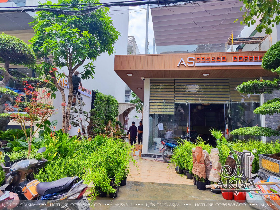 Thi công trọn gói quán cafe sân vườn hiện đại 1 tầng (CĐT: bà Thanh - TP Hồ Chí Minh) TC11860-KT