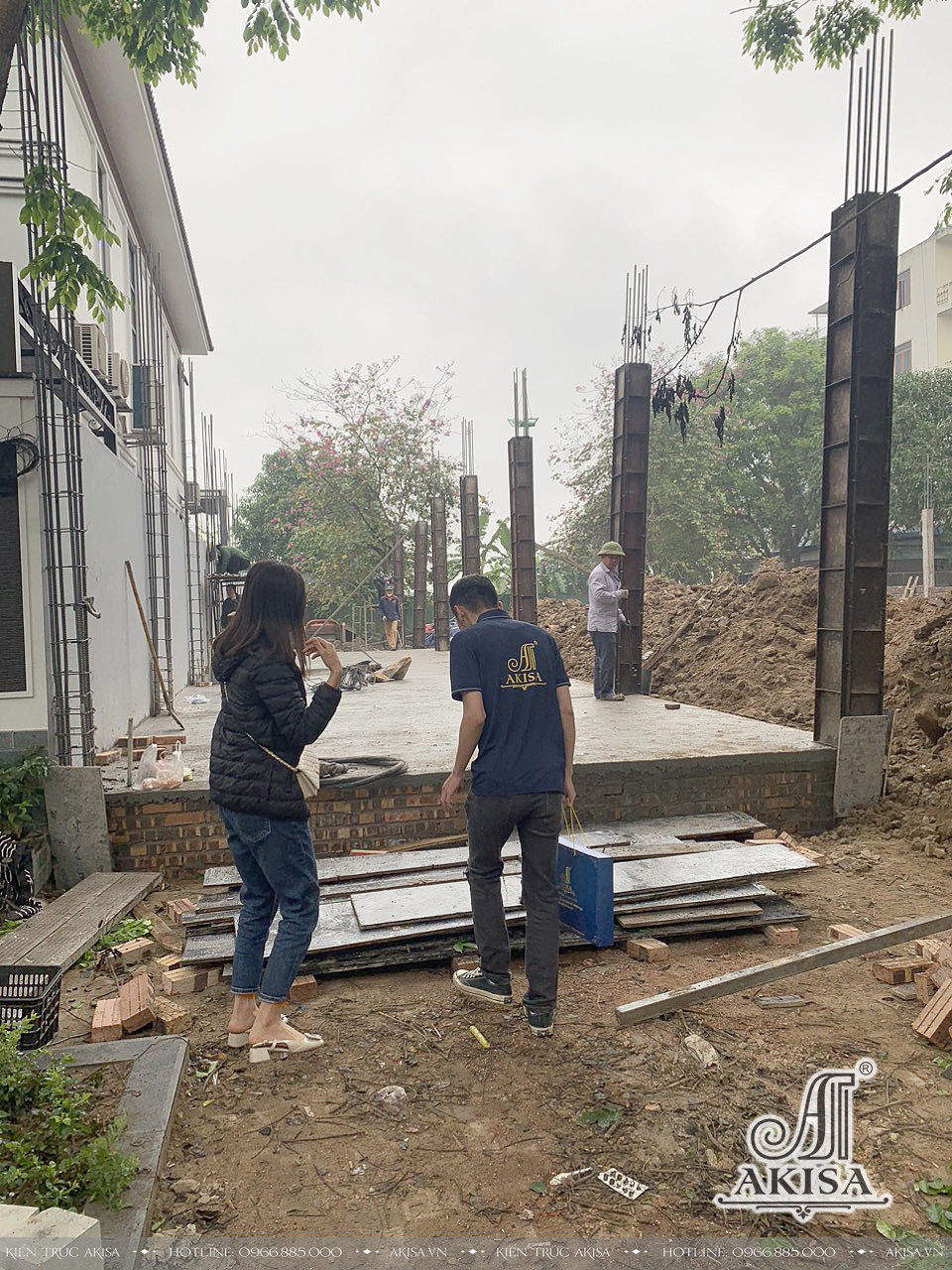Giám sát thi công nhà phố tân cổ điển 5 tầng tại Bắc Ninh (CĐT: ông Chiến) TC52862-KT