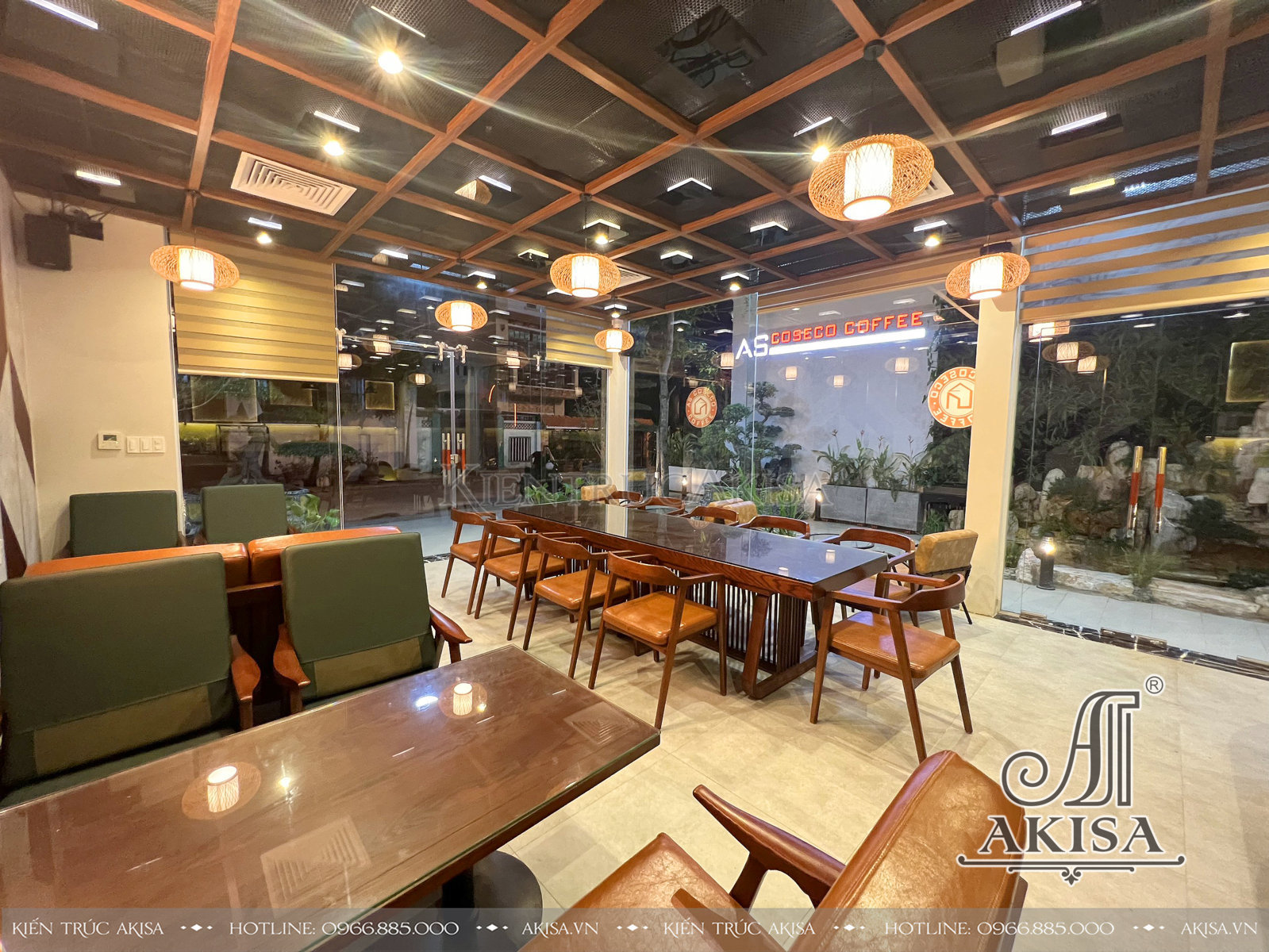 Hoàn thiện nội thất quán cafe hiện đại 1 tầng (CĐT: bà Thanh - TP Hồ Chí Minh) HT11860-NT