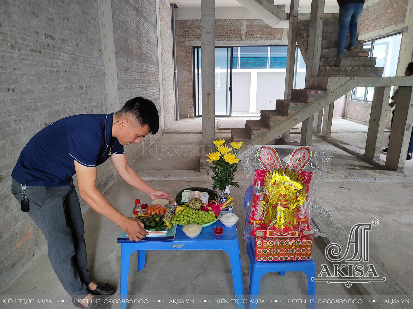Lễ khởi công thi công nội thất biệt thự 4 tầng  tại Quảng Ninh (CĐT: ông Khai) TC11249-KC