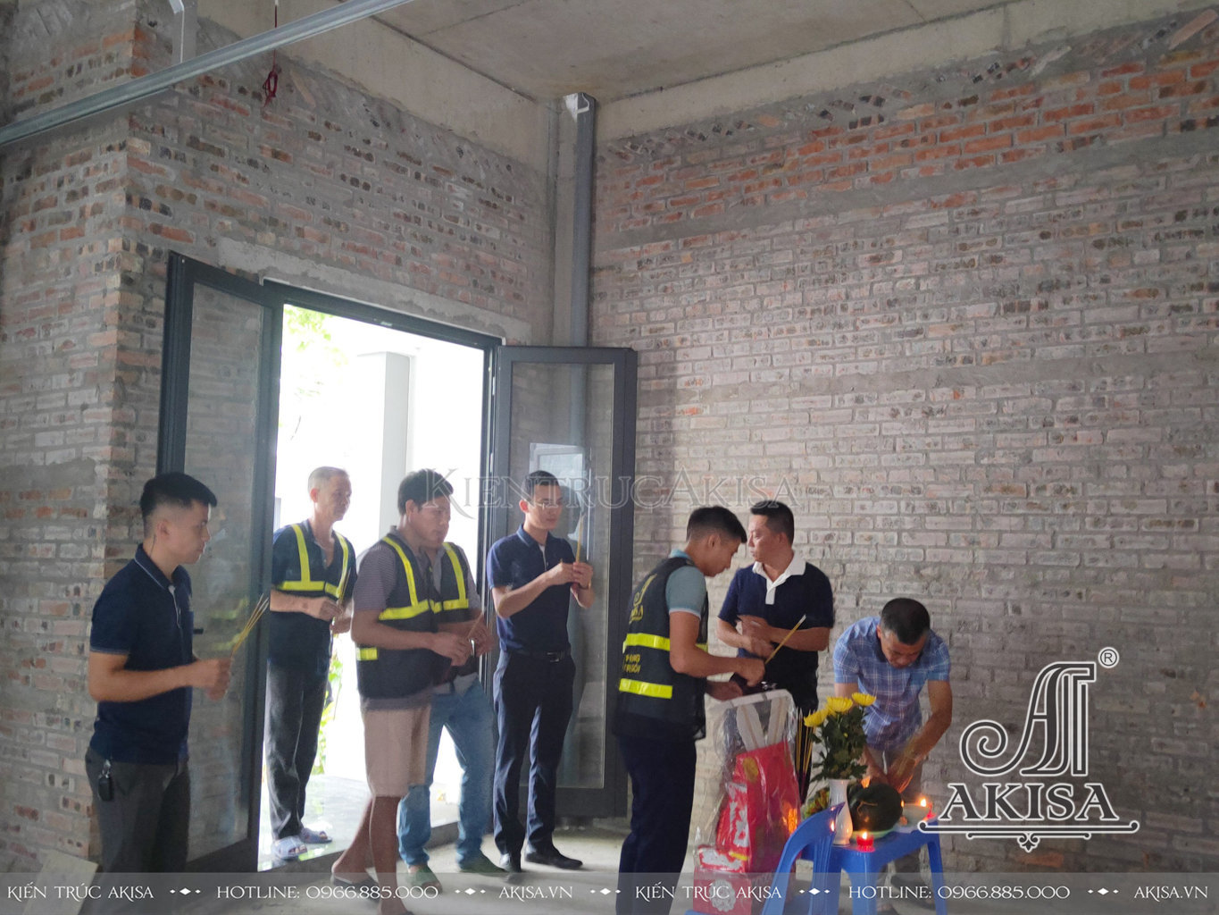 Lễ khởi công thi công nội thất biệt thự 4 tầng  tại Quảng Ninh (CĐT: ông Khai) TC11249-KC