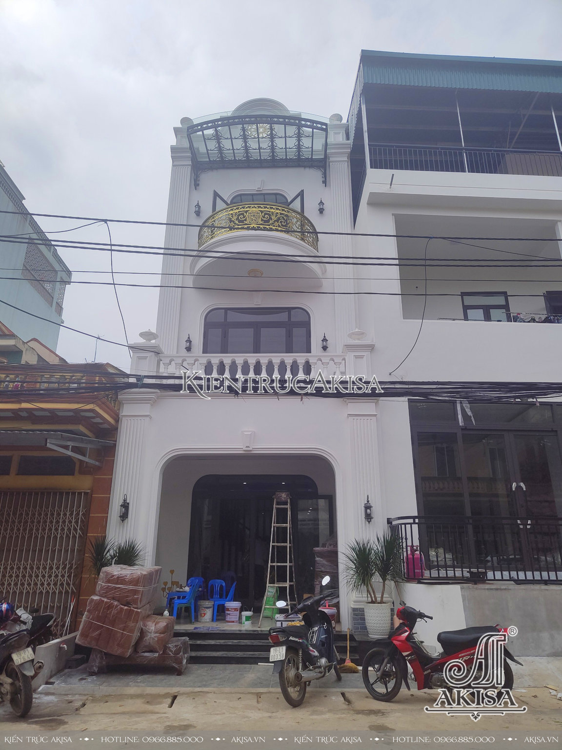 Hình ảnh thi công nhà phố 3 tầng tại Phú Thọ (CĐT: ông Hoàn) TC32799-KT