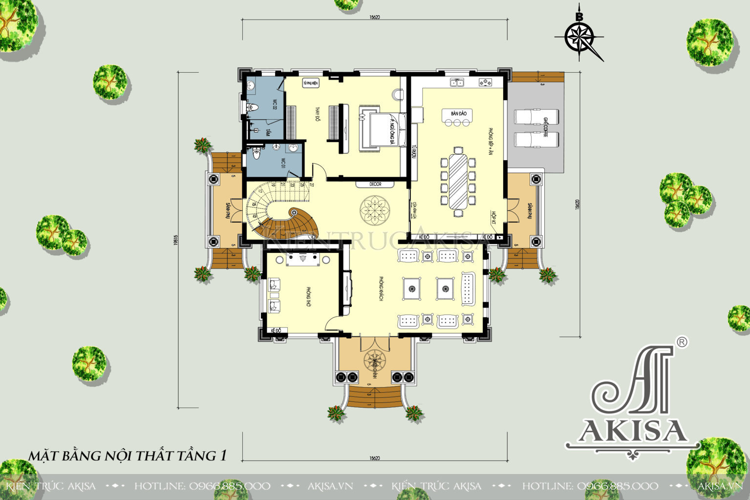 Thiết kế biệt thự tân cổ điển 2 tầng 4 phòng ngủ (CĐT: ông Thái - Hà Nội) BT22940