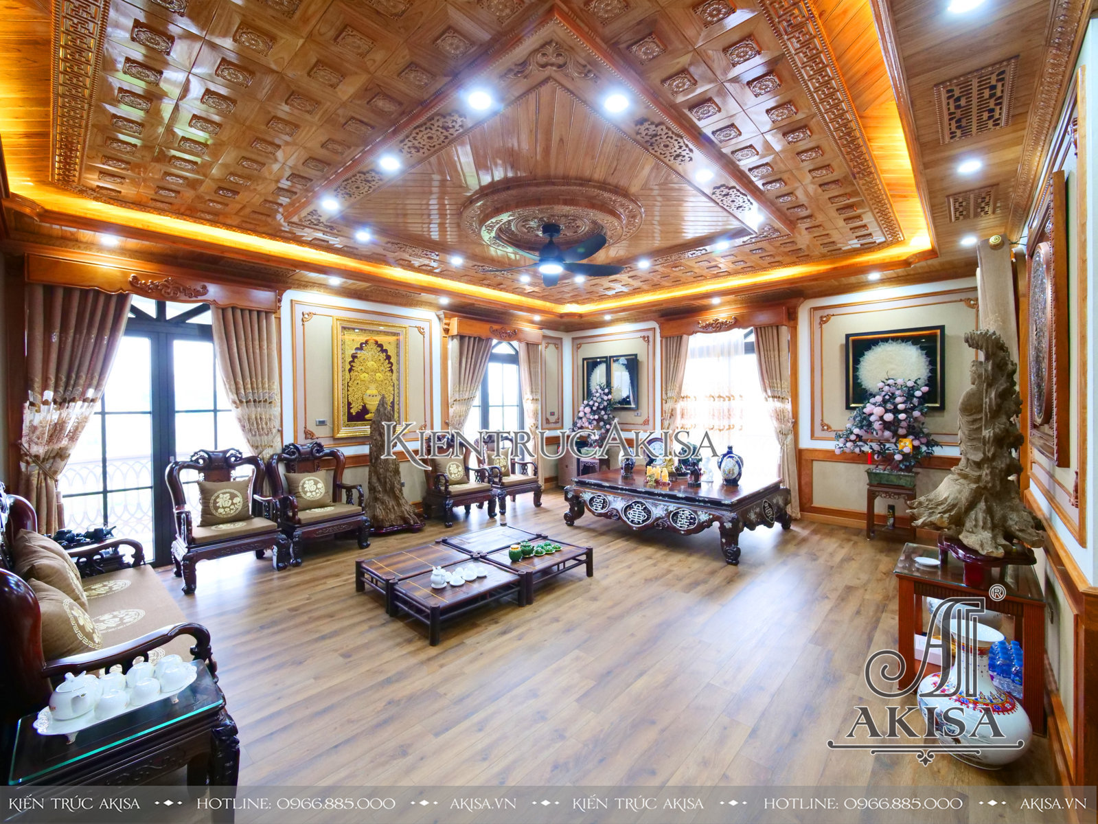 Hình ảnh hoàn thiện kiến trúc biệt thự 3 tầng tân cổ điển (CĐT: ông Tâm - Ninh Bình) HT13173-KT