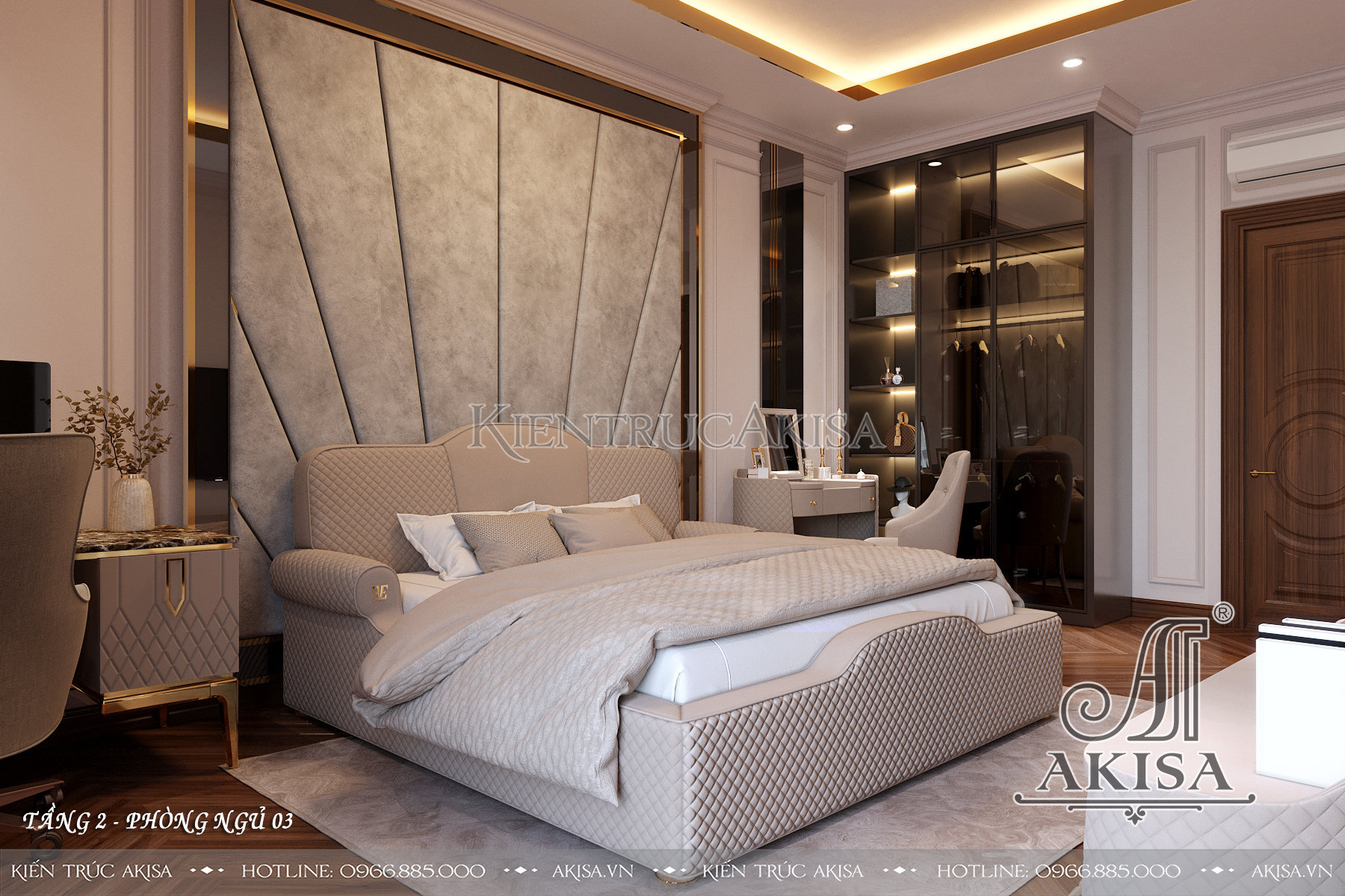 Mẫu thiết kế nội thất biệt thự phong cách luxury (CĐT: ông Vì - Sơn La) NT22947