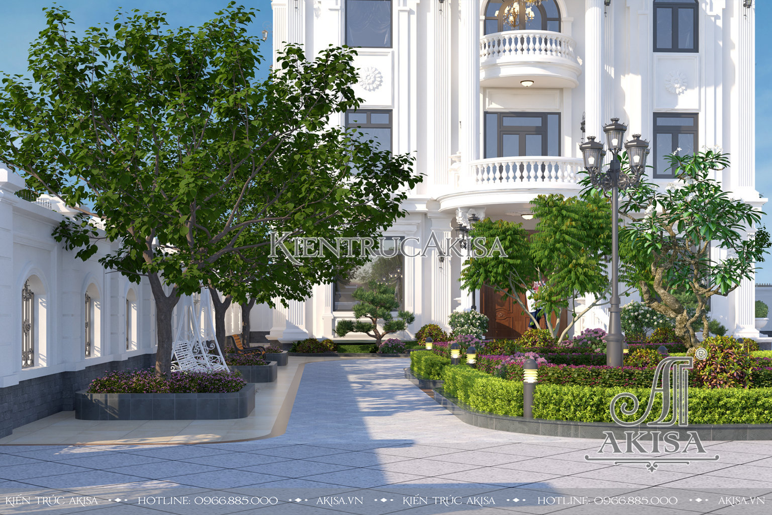 Thiết kế cảnh quan sân vườn biệt thự 4 tầng (CĐT: ông Tuấn - Ninh Bình) SV42794