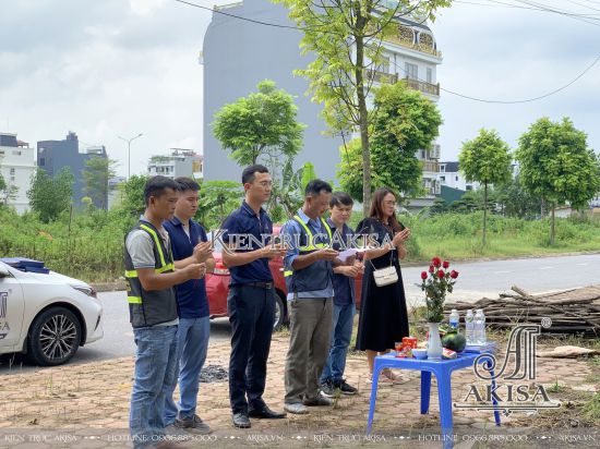 Lễ khởi công xây dựng dự án nhà ở 4 tầng tại Bắc Giang (CĐT: ông Tưởng) TC41944-KC
