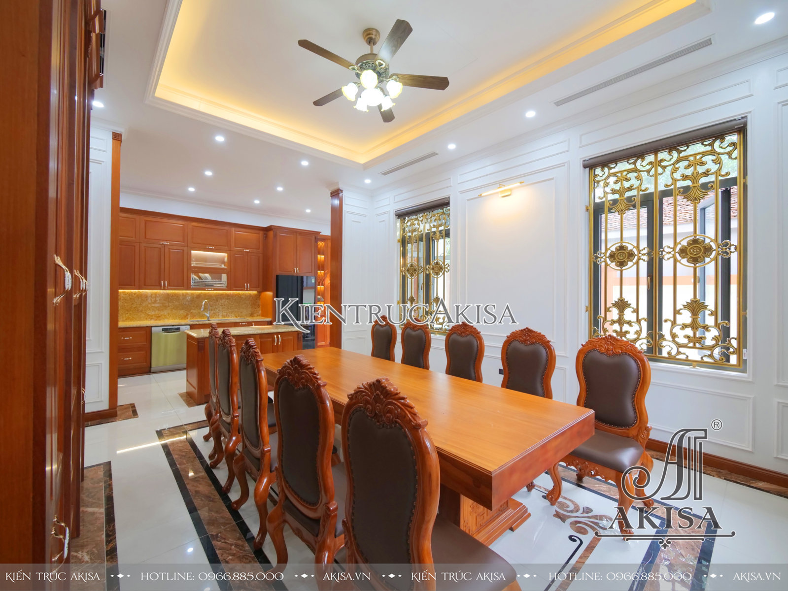 Hoàn thiện nội thất biệt thự 2 tầng tại Hà Nội (CĐT: ông Thuận) HT22728-NT
