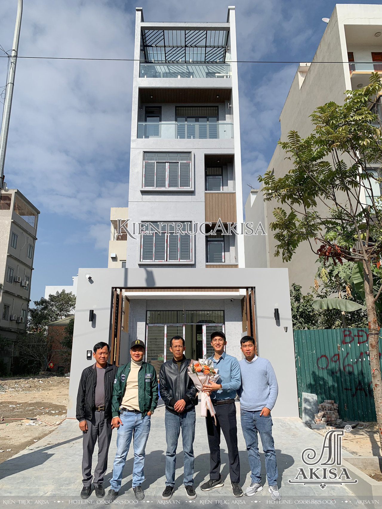 Hoàn thiện thi công nội thất nhà phố hiện đại 5 tầng (CĐT: bà Thúy - Quảng Ninh) HT51872-NT