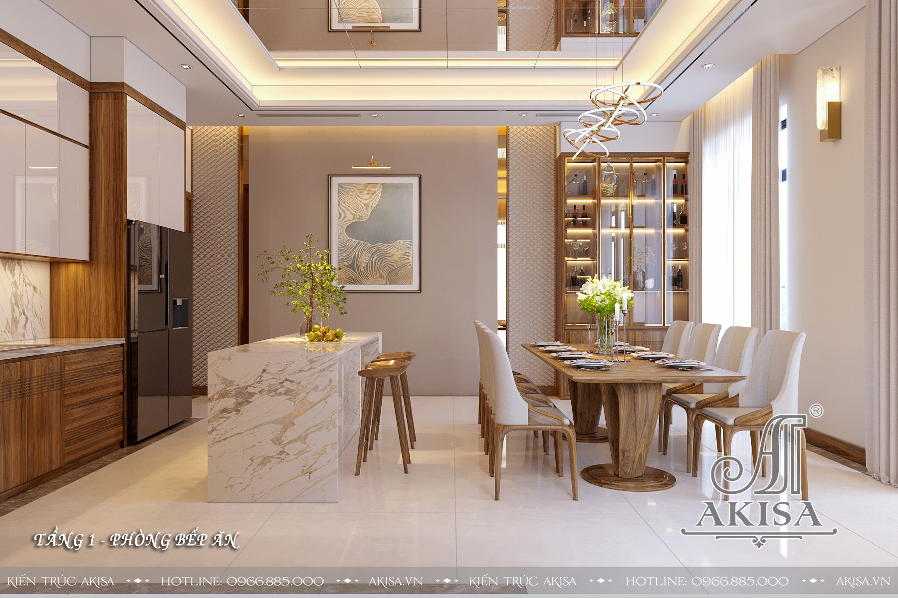 Thiết kế nội thất hiện đại biệt thự 2 tầng (CĐT: ông Châu - Khánh Hòa) NT21972