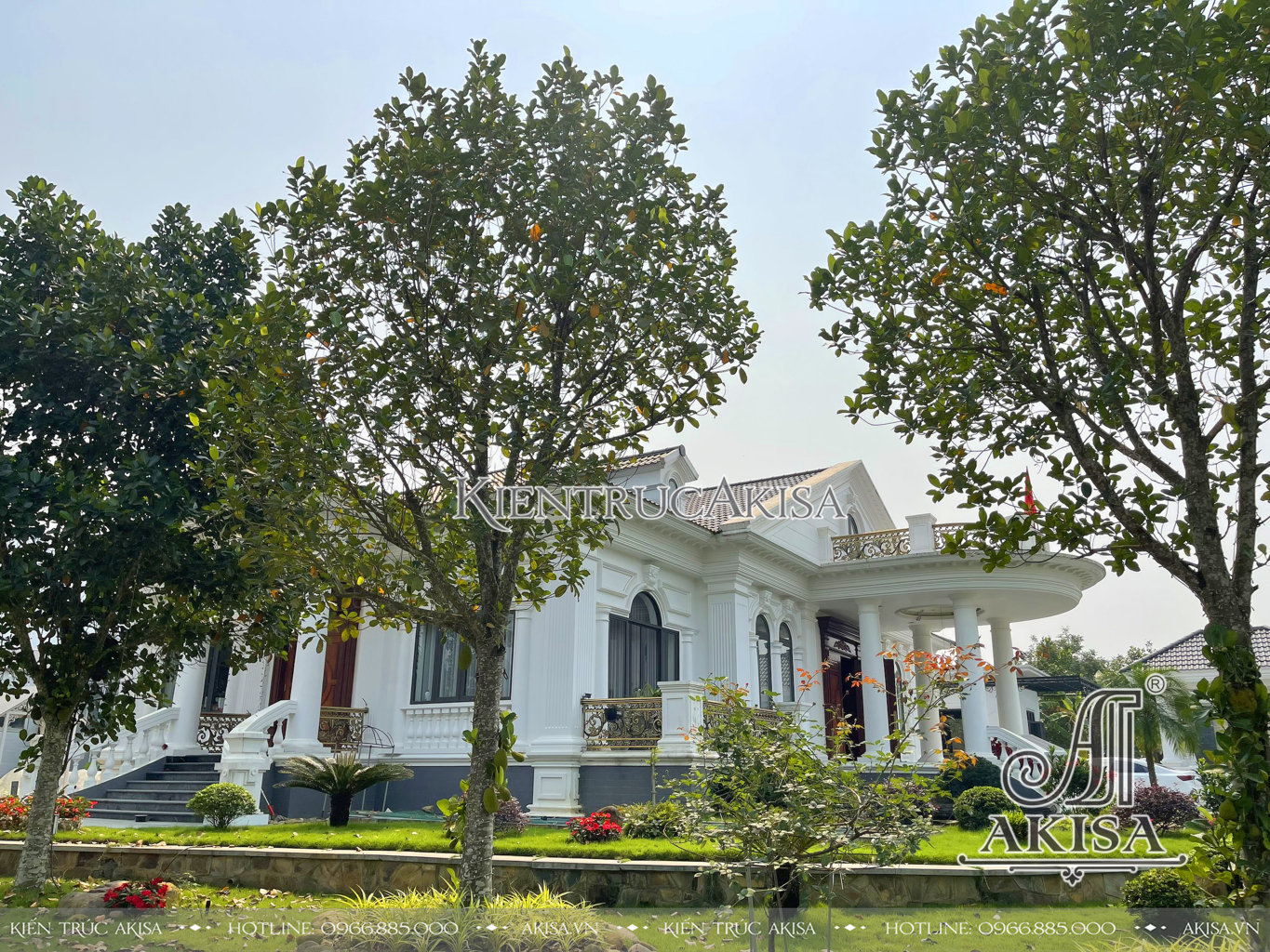 Hoàn thiện kiến trúc và cảnh quan sân vườn biệt thự 1 tầng tại Hòa Bình (CĐT: ông Cảnh) HT12339-KT