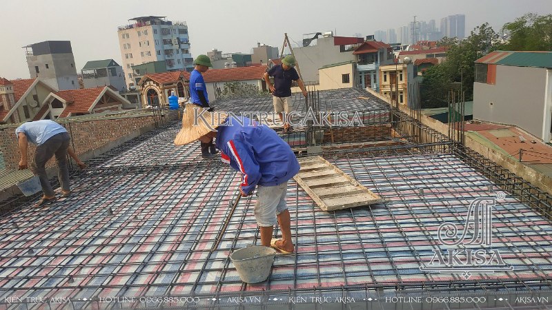 Hình ảnh thi công nhà phố tân cổ điển 3 tầng tại Hà Nội (CĐT: ông Thắng) TC32976-KT