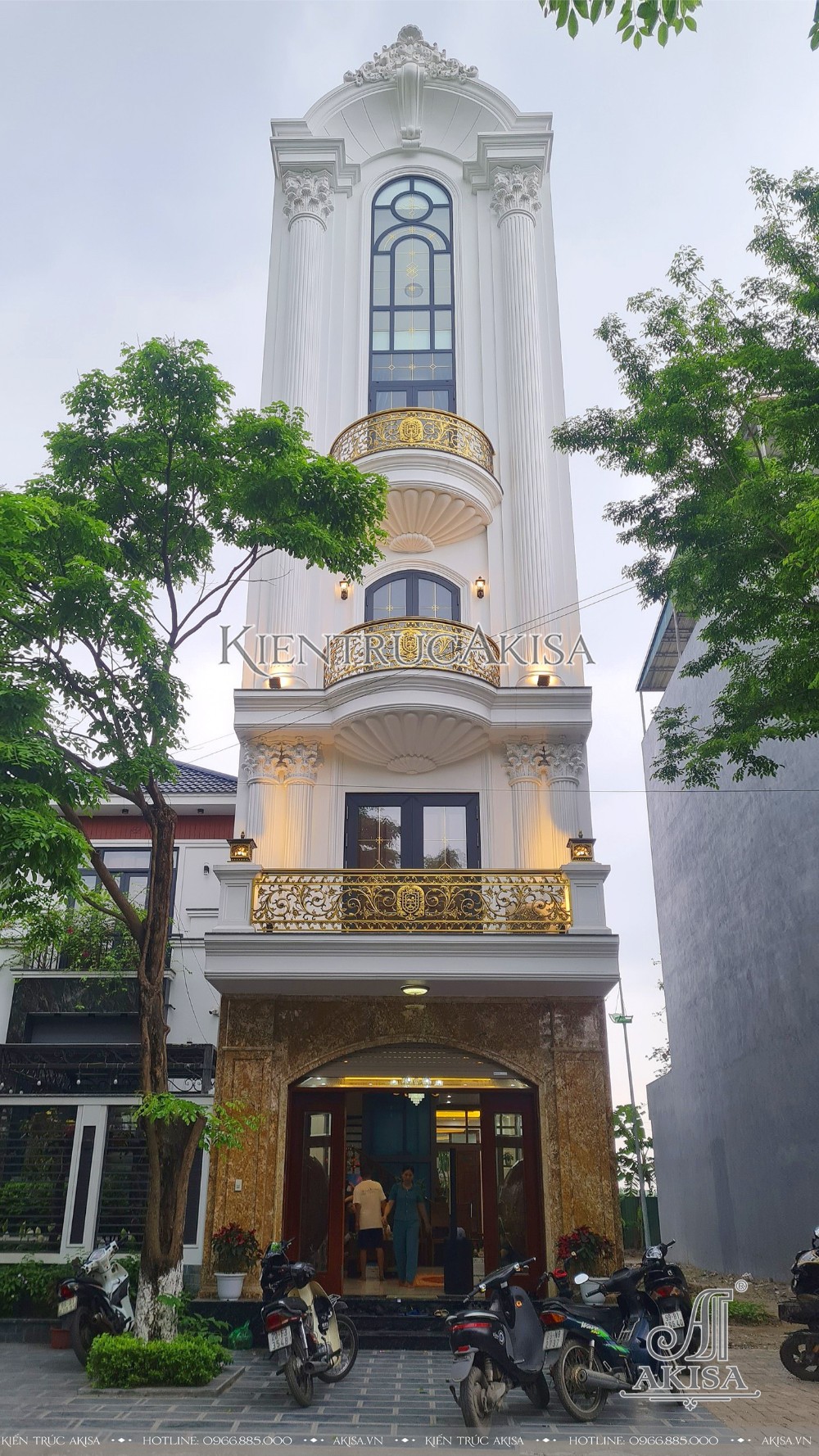 Hoàn thiện thi công nhà phố tân cổ điển 5 tầng tại Bắc Ninh (CĐT: ông Chiến) HT52862-KT