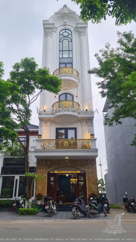 Hoàn thiện thi công nhà phố tân cổ điển 5 tầng tại Bắc Ninh (CĐT: ông Chiến) HT52862-KT