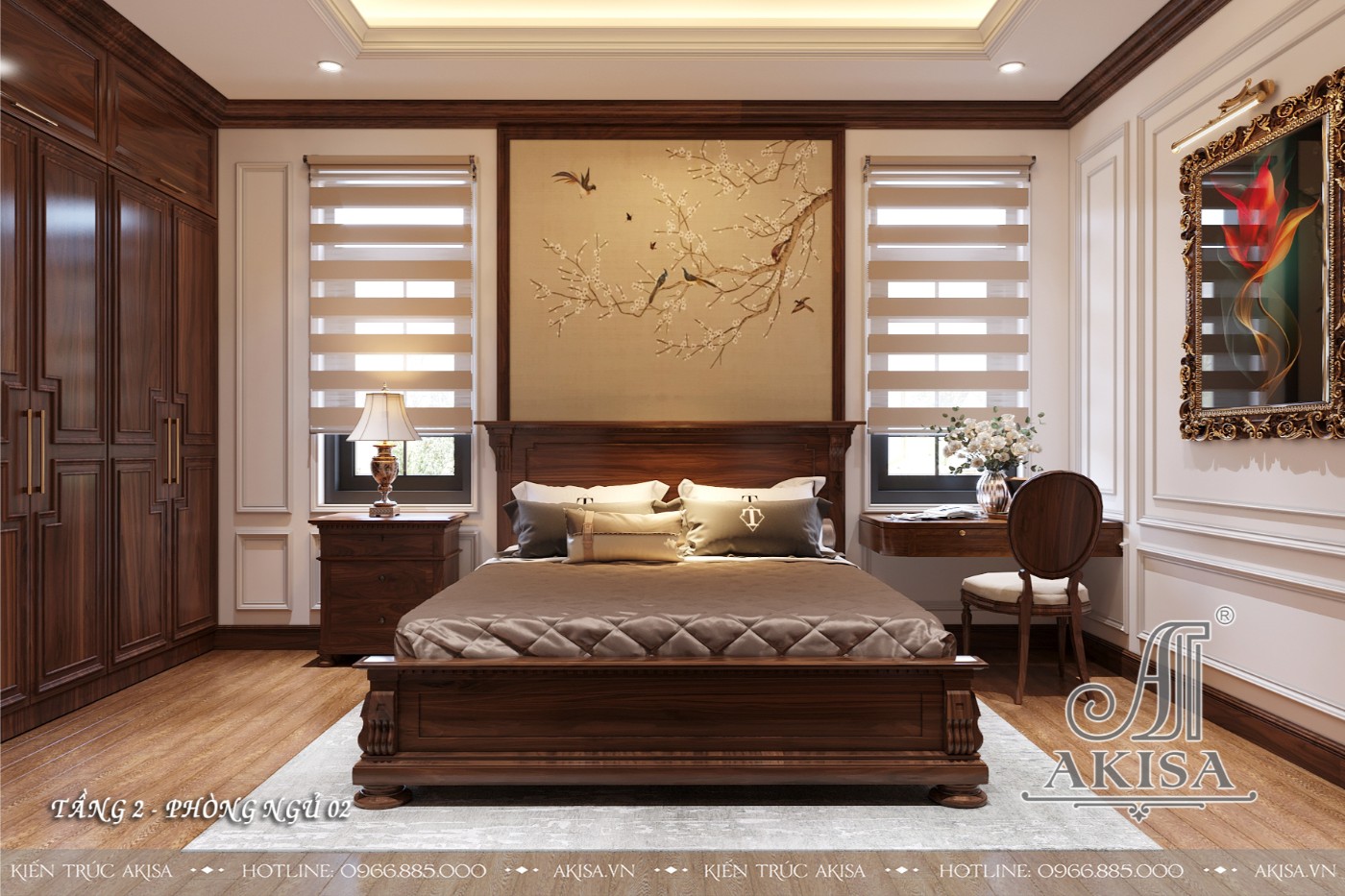 Mẫu nội thất gỗ tự nhiên biệt thự 2 tầng (CĐT: ông Sơn - Hải Dương) NT22996