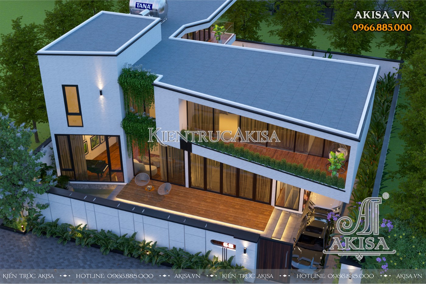 Thiết kế biệt thự Villa nghỉ dưỡng 2 tầng (CĐT: ông Hiếu - Vĩnh Phúc) BT211032