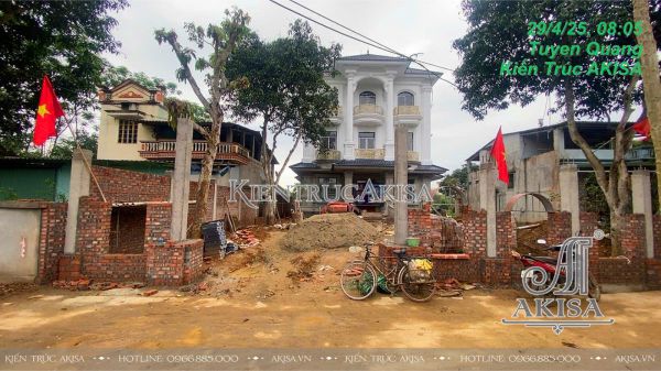 Thi công biệt thự 3 tầng tại Tuyên Quang (CĐT: ông Liệu) TC321018-KT