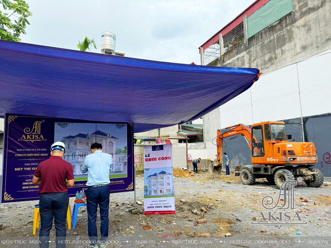 Lễ khởi công xây dựng biệt thự 3 tầng tại Lào Cai (CĐT: ông Trung) TC321027-KC