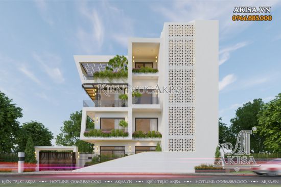 Thiết kế nhà đẹp 4 tầng hiện đại (CĐT: ông Nam - Hà Nội) BT411053