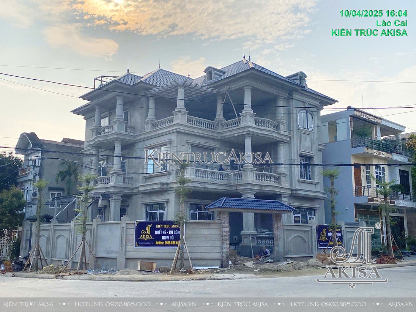 Thiết kế và thi công trọn gói biệt thự 3 tầng tại Lào Cai (CĐT: ông Trung) TC321027-KT