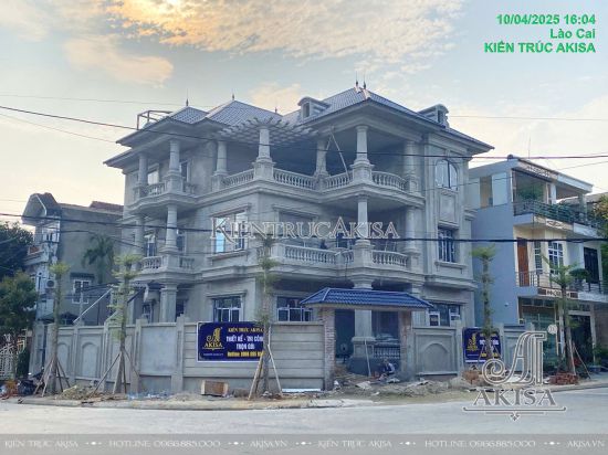 Thiết kế và thi công trọn gói biệt thự 3 tầng tại Lào Cai (CĐT: ông Trung) TC321027-KT